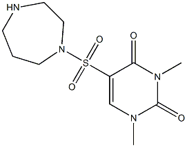 5-(1,4-diazepane-1-sulfonyl)-1,3-dimethyl-1,2,3,4-tetrahydropyrimidine-2,4-dione Struktur