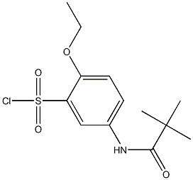 5-(2,2-dimethylpropanamido)-2-ethoxybenzene-1-sulfonyl chloride Struktur