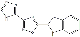 5-(2,3-dihydro-1H-indol-2-yl)-3-(4H-1,2,4-triazol-3-yl)-1,2,4-oxadiazole Struktur