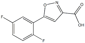 5-(2,5-difluorophenyl)isoxazole-3-carboxylic acid Struktur