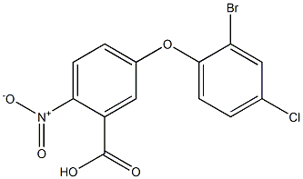 5-(2-bromo-4-chlorophenoxy)-2-nitrobenzoic acid Struktur