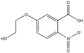 5-(2-hydroxyethoxy)-2-nitrobenzoic acid Struktur