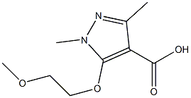 5-(2-methoxyethoxy)-1,3-dimethyl-1H-pyrazole-4-carboxylic acid Struktur