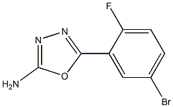 5-(5-bromo-2-fluorophenyl)-1,3,4-oxadiazol-2-amine Struktur