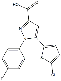 5-(5-chlorothiophen-2-yl)-1-(4-fluorophenyl)-1H-pyrazole-3-carboxylic acid Struktur