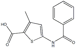 5-(benzoylamino)-3-methylthiophene-2-carboxylic acid Struktur