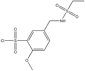 5-(ethanesulfonamidomethyl)-2-methoxybenzene-1-sulfonyl chloride Struktur