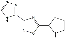 5-(pyrrolidin-2-yl)-3-(4H-1,2,4-triazol-3-yl)-1,2,4-oxadiazole Struktur