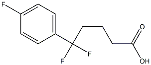 5,5-difluoro-5-(4-fluorophenyl)pentanoic acid Struktur