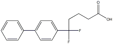 5,5-difluoro-5-(4-phenylphenyl)pentanoic acid Struktur