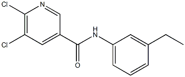 5,6-dichloro-N-(3-ethylphenyl)pyridine-3-carboxamide Struktur