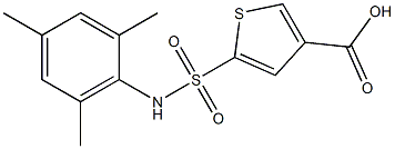 5-[(2,4,6-trimethylphenyl)sulfamoyl]thiophene-3-carboxylic acid Struktur