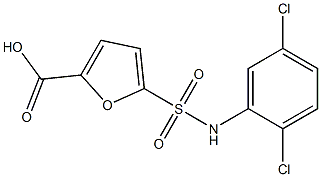 5-[(2,5-dichlorophenyl)sulfamoyl]furan-2-carboxylic acid Struktur