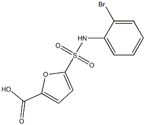 5-[(2-bromophenyl)sulfamoyl]furan-2-carboxylic acid Struktur