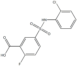 5-[(2-chlorophenyl)sulfamoyl]-2-fluorobenzoic acid Struktur