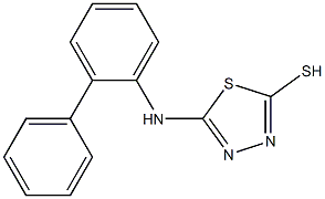 5-[(2-phenylphenyl)amino]-1,3,4-thiadiazole-2-thiol Struktur