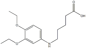 5-[(3,4-diethoxyphenyl)amino]pentanoic acid Struktur