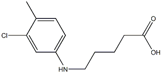 5-[(3-chloro-4-methylphenyl)amino]pentanoic acid Struktur