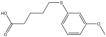 5-[(3-methoxyphenyl)sulfanyl]pentanoic acid Struktur