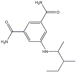 5-[(3-methylpentan-2-yl)amino]benzene-1,3-dicarboxamide Struktur