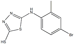 5-[(4-bromo-2-methylphenyl)amino]-1,3,4-thiadiazole-2-thiol Struktur