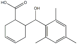 6-[hydroxy(2,4,6-trimethylphenyl)methyl]cyclohex-3-ene-1-carboxylic acid Struktur