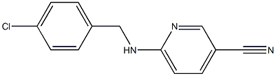 6-{[(4-chlorophenyl)methyl]amino}pyridine-3-carbonitrile Struktur