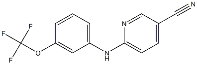 6-{[3-(trifluoromethoxy)phenyl]amino}pyridine-3-carbonitrile Struktur