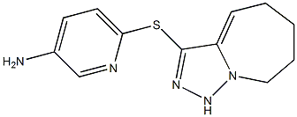 6-{5H,6H,7H,8H,9H-[1,2,4]triazolo[3,4-a]azepin-3-ylsulfanyl}pyridin-3-amine Struktur