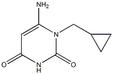 6-amino-1-(cyclopropylmethyl)-1,2,3,4-tetrahydropyrimidine-2,4-dione Struktur