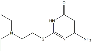 6-amino-2-{[2-(diethylamino)ethyl]sulfanyl}-3,4-dihydropyrimidin-4-one Struktur