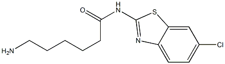 6-amino-N-(6-chloro-1,3-benzothiazol-2-yl)hexanamide Struktur