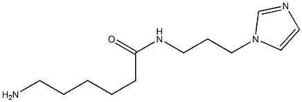 6-amino-N-[3-(1H-imidazol-1-yl)propyl]hexanamide Struktur