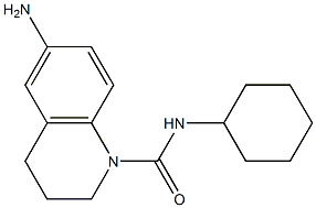 6-amino-N-cyclohexyl-1,2,3,4-tetrahydroquinoline-1-carboxamide Struktur