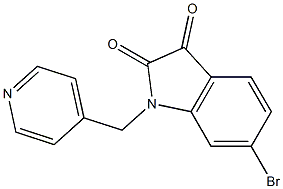 6-bromo-1-(pyridin-4-ylmethyl)-2,3-dihydro-1H-indole-2,3-dione Struktur