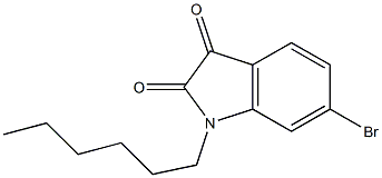 6-bromo-1-hexyl-2,3-dihydro-1H-indole-2,3-dione Struktur