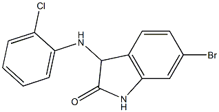 6-bromo-3-[(2-chlorophenyl)amino]-2,3-dihydro-1H-indol-2-one Struktur