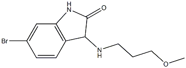 6-bromo-3-[(3-methoxypropyl)amino]-2,3-dihydro-1H-indol-2-one Struktur