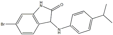 6-bromo-3-{[4-(propan-2-yl)phenyl]amino}-2,3-dihydro-1H-indol-2-one Struktur