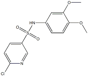 6-chloro-N-(3,4-dimethoxyphenyl)pyridine-3-sulfonamide Struktur