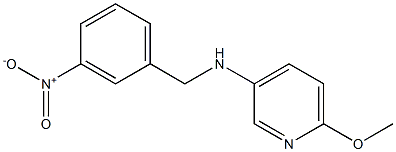 6-methoxy-N-[(3-nitrophenyl)methyl]pyridin-3-amine Struktur