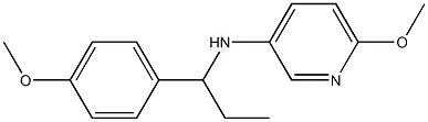 6-methoxy-N-[1-(4-methoxyphenyl)propyl]pyridin-3-amine Struktur