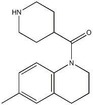 6-methyl-1-(piperidin-4-ylcarbonyl)-1,2,3,4-tetrahydroquinoline Struktur