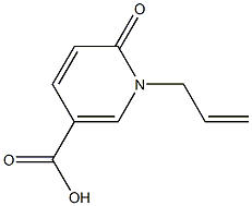 6-oxo-1-(prop-2-en-1-yl)-1,6-dihydropyridine-3-carboxylic acid Struktur