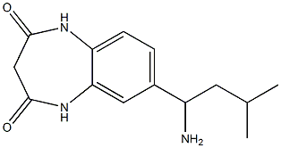 7-(1-amino-3-methylbutyl)-2,3,4,5-tetrahydro-1H-1,5-benzodiazepine-2,4-dione Struktur