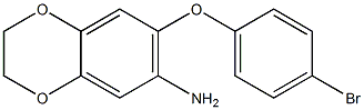 7-(4-bromophenoxy)-2,3-dihydro-1,4-benzodioxin-6-amine Struktur