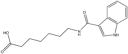 7-[(1H-indol-3-ylcarbonyl)amino]heptanoic acid Struktur