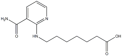 7-{[3-(aminocarbonyl)pyridin-2-yl]amino}heptanoic acid Struktur