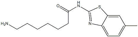 7-amino-N-(6-methyl-1,3-benzothiazol-2-yl)heptanamide Struktur