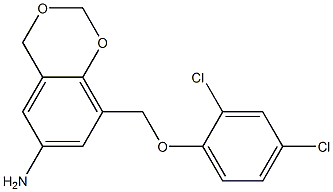 8-(2,4-dichlorophenoxymethyl)-2,4-dihydro-1,3-benzodioxin-6-amine Struktur